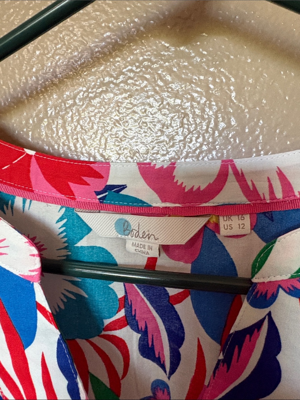 Boden Vibrant Blue, Red, Yellow & Pink Floral Tunic - Picture 3 of 6